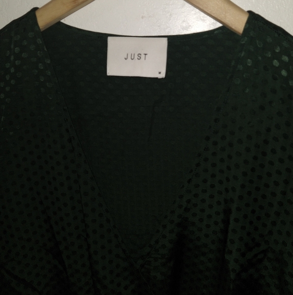 NEW ANTHRO' JUST FEMALE Eve Green Midi Dress - Picture 4 of 10